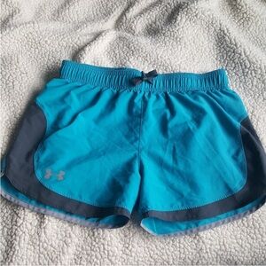 Under Armour teal running shorts